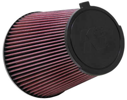 K&N E-1993 Round Tapered Replacement Air Filter for 2010-2014 Ford Mustang - Red Cotton Gauze, Lifetime Warranty