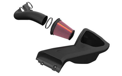 K&N 50-2591 NextGen Cold Air Intake Kit for 2015-2026 Ford F-150 V8 5.0L - Red Oiled Cotton Filter, HDPE Tube