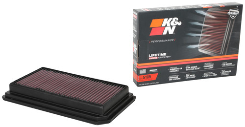 K&N High-Flow Air Filter 33-5105 for 2020-2026 Cadillac CT4 CT5 - Panel Replacement Filter