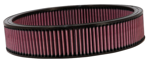 K&N E-1650 Round Replacement Air Filter for 1968-1987 Pontiac Firebird - Red Cotton Gauze, Lifetime Warranty