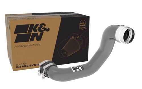 K&N 77-1021KC Charge Pipe Kit for 2023-2026 Chevrolet GMC Canyon Colorado - Gunmetal Gray Aluminum, 3in, 13.3 HP Gain