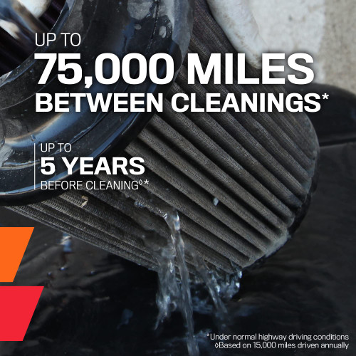 K&N RU-4550 Universal Clamp-On Air Filter - Round Tapered, Cotton Gauze, 5.375" OD x 6" H