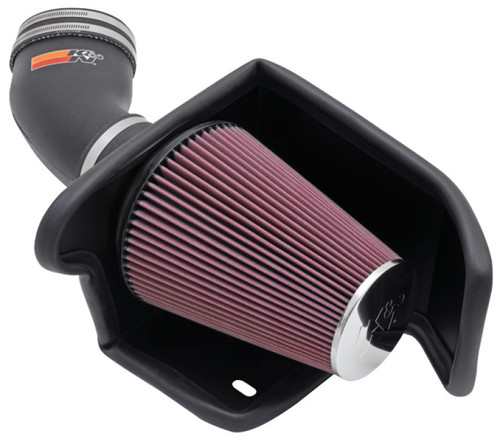 K&N 57-2549 57 Series FIPK Performance Air Intake System for 2001-2004 Ford F-150, F-150 Heritage - Red Cotton Gauze Filter, Gen II
