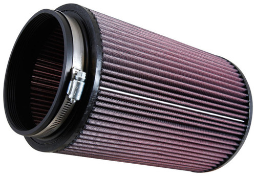 K&N RU-3220 Universal Clamp-On Air Filter - Round Straight, Cotton Gauze, 6.5" OD x 10" H