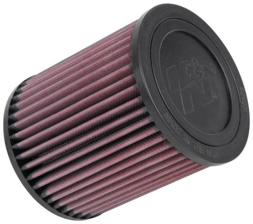 K&N E-1998 Round Replacement Air Filter for 2012-2018 Audi A8 Quattro - Red Cotton Gauze, Lifetime Warranty