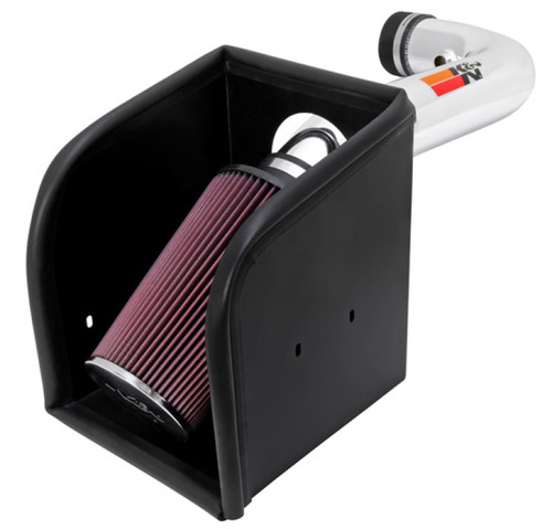 K&N 77-1533KP Typhoon Cold Air Intake System for 2003-2008 Dodge Ram 1500 2500 3500 - Bright Mirrored Tube, Red Filter, 8.34 HP Gain, CARB Legal