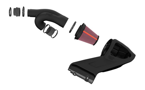 K&N 50-2617 NextGen Cold Air Intake Kit for 2021-2026 Ford F-150/Raptor V6 2.7L/3.5L - Red Oiled Cotton Filter, HDPE Tube