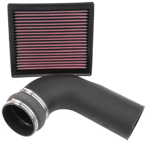 K&N 57-1568 57 Series FIPK Performance Air Intake System for 2013-2018 Ram 2500, 3500 - Red Cotton Gauze Filter, Gen II