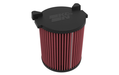 K&N E-2014 Round Replacement Air Filter for 2004-2016 Audi A3 VW Jetta - Red Cotton Gauze, Includes Grease