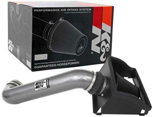 K&N 30-2616KC DRYFLOW Performance Air Intake for 2021-2026 Ford F-150 - +9.17HP, Gunmetal Aluminum Pipe, Oil Included