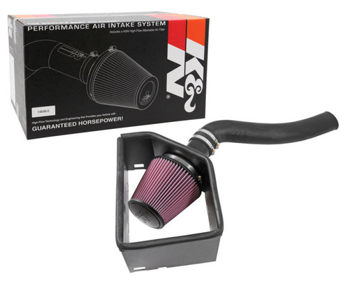 K&N 57-1571 57 Series FIPK Performance Air Intake System for 2014-2019 Ram 1500, 1500 Classic - Red Cotton Gauze Filter, Gen II