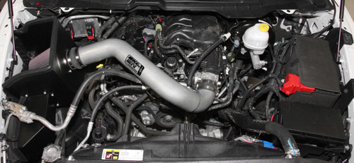 K&N 77-1564KS Typhoon Cold Air Intake System for 2013-2024 Ram 1500 - Silver Tube, Red Filter, 11.98 HP Gain