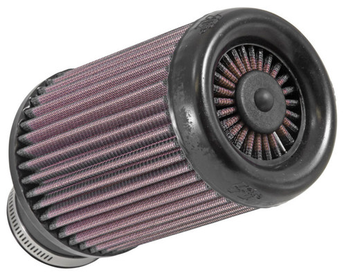 K&N RX-3800 Red Universal X-Stream Clamp-On Air Filter - Angled
