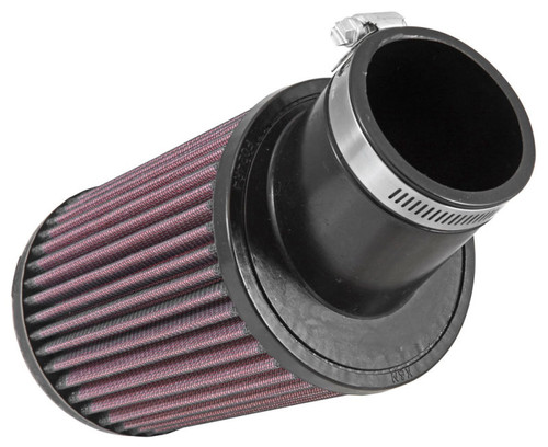 K&N RX-3800 Red Universal X-Stream Clamp-On Air Filter - Angled