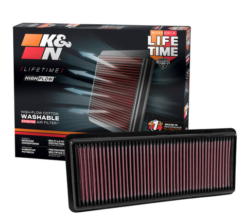 K&N High-Flow Air Filter 33-5040 for 2016-2025 Mazda CX-3 - Panel Replacement Filter