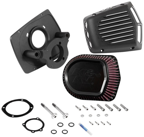 K&N RK-3950 Street Metal High-Flow Air Intake System for Harley Davidson - 4.85 HP Gain