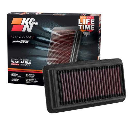 K&N High-Flow Air Filter 33-5044 for 2015-2022 Honda CR-V Civic - Panel Replacement Filter