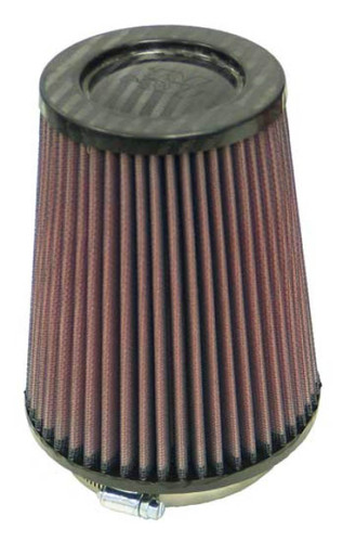 K&N RP-4980 Universal Round Tapered Air Filter with Carbon Fiber Top