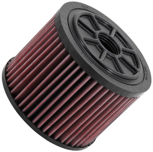 K&N E-2987 Round Replacement Air Filter for 2012-2018 Audi A6 A7 - Red Cotton Gauze, Lifetime Warranty