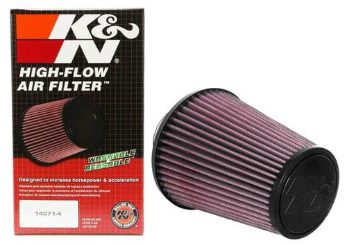 K&N RU-4700 Universal Clamp-On Air Filter - Round Tapered, Cotton Gauze, 6" OD x 6.75" H