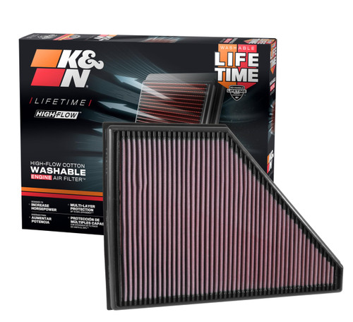 K&N High-Flow Air Filter 33-5056 for 2017-2026 Volkswagen Atlas - Panel Replacement Filter