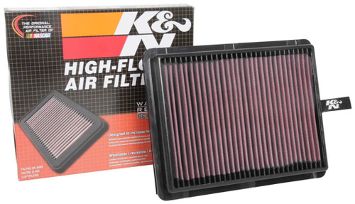K&N High-Flow Air Filter 33-5057 for 2018-2026 Genesis G70 Kia Stinger Left Side - Panel Replacement Filter