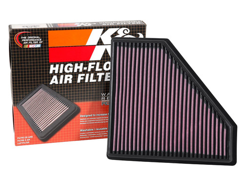 K&N High-Flow Air Filter 33-5059 for 2016-2019 Cadillac CTS - Panel Replacement Filter
