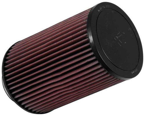 K&N RU-5045 Red Round Tapered Universal Clamp-On Air Filter - 9.5in Height