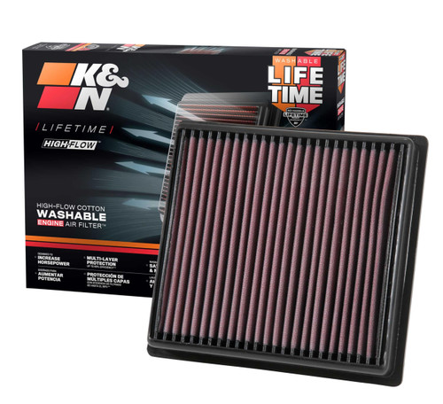 K&N High-Flow Air Filter 33-5064 for 2017-2026 Subaru Ascent Crosstrek Forester - Panel Replacement Filter