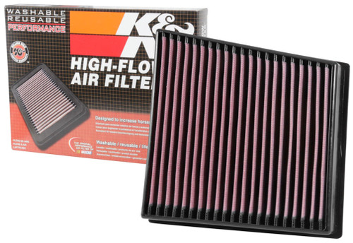 K&N High-Flow Air Filter 33-5065 for 2017-2019 Chevrolet GMC Sierra Silverado HD - Panel Replacement Filter