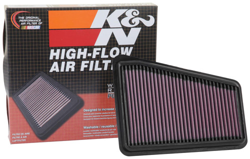 K&N High-Flow Air Filter 33-5068 for 2018-2026 Genesis G70 Kia Stinger Right Side - Panel Replacement Filter
