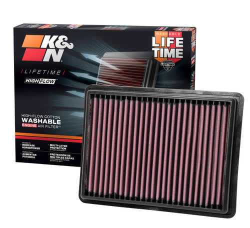 K&N High-Flow Air Filter 33-5069 for 2017-2021 Honda Civic - Panel Replacement Filter