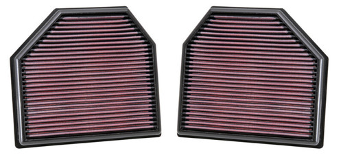 K&N High-Flow Air Filter 33-2488 (Set of 2) for 2012-2021 BMW M2 M3 M4 M5 M6 - Panel Replacement Filter