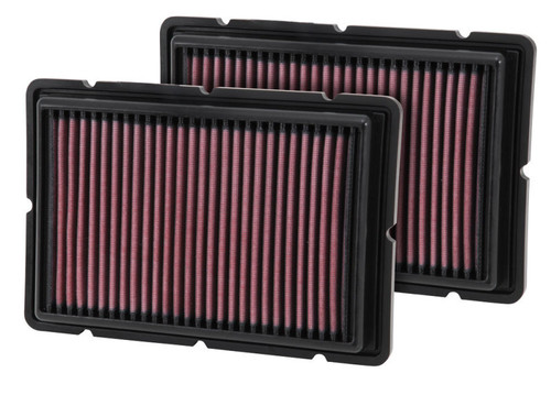 K&N High-Flow Air Filter 33-2494 (Set of 2) for 2000-2009 Ferrari 360 F430 - Panel Replacement Filter