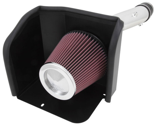 K&N 77-9037KP Typhoon Cold Air Intake System for 2012-2015 Toyota Tacoma - Bright Mirrored Tube, Red Filter, 7.59 HP Gain