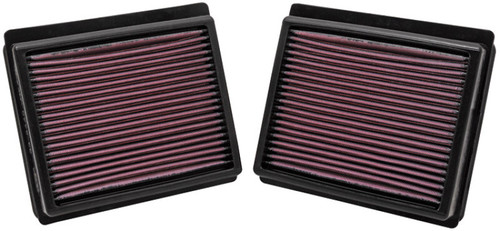 K&N High-Flow Air Filter 33-2440 (Set of 2) for 2009-2019 INFINITI M35 M37 Q70 - Panel Replacement Filter