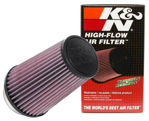 K&N RU-1045 Red Round Tapered Universal Clamp-On Air Filter