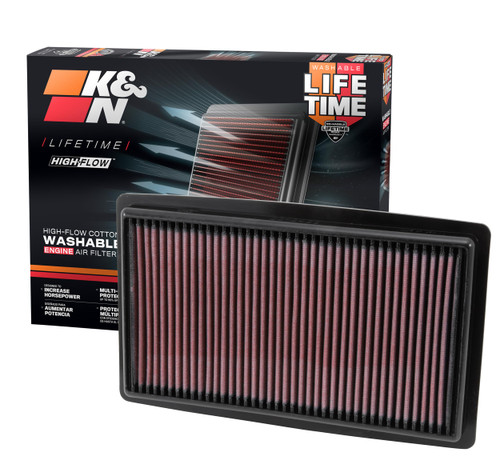 K&N High-Flow Air Filter 33-2499 for 2013-2020 Acura Honda Accord TLX - Panel Replacement Filter