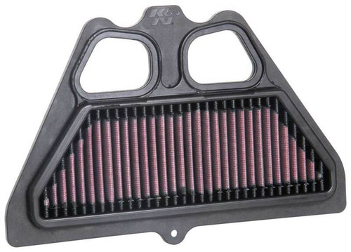 K&N KA-9017 Panel Replacement Air Filter for 2017-2024 Kawasaki Z900 - Red Cotton Gauze, Lifetime Warranty