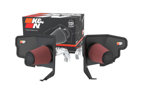 K&N 77-9042KP Typhoon Cold Air Intake System for 2022-2026 Toyota Sequoia Tundra - Bright Mirrored Tube, Red Filter, 18.4 HP Gain