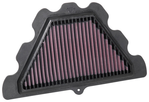 K&N KA-9018 Unique Replacement Air Filter for 2018-2025 Kawasaki Z900RS - Red Cotton Gauze, Lifetime Warranty