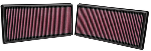 K&N High-Flow Air Filter 33-2446 (Set of 2) for 2010-2026 Land Rover Defender Discovery Range Rover - Panel Replacement Filter