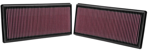 K&N High-Flow Air Filter 33-2446 (Set of 2) for 2010-2026 Land Rover Defender Discovery Range Rover - Panel Replacement Filter