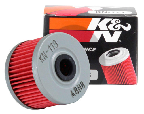 K&N KN-113 Premium Cartridge Oil Filter - High Flow Synthetic Media, 1 Year Warranty