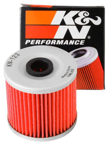 K&N KN-123 Premium Cartridge Oil Filter - High Flow Synthetic Media, 1 Year Warranty