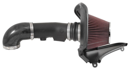 K&N 63-3084 63 Series AirCharger Performance Air Intake System for 2013-2015 Cadillac ATS, CTS - Red Cotton Gauze Filter
