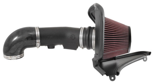 K&N 63-3084 63 Series AirCharger Performance Air Intake System for 2013-2015 Cadillac ATS, CTS - Red Cotton Gauze Filter