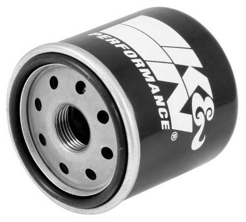 K&N KN-128 Spin-On Oil Filter with 17mm Nut - High Flow Media, 1 Year Warranty