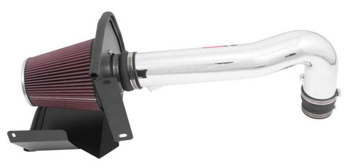 K&N 77-3085KP Typhoon Cold Air Intake System for 2014-2018 Chevrolet GMC Sierra 1500 Silverado - Bright Mirrored Tube, Red Filter, 10.02 HP Gain