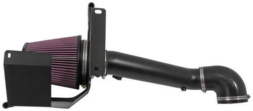 K&N 77-3086KTK Typhoon Cold Air Intake System for 2014-2015 Ford F-250 F-350 Super Duty - Textured Black Tube, Red Filter, 9.54 HP Gain